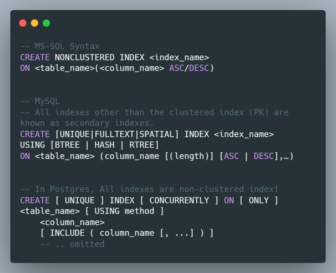 Clustered Index Vs Non-clustered Index | Falcon Database