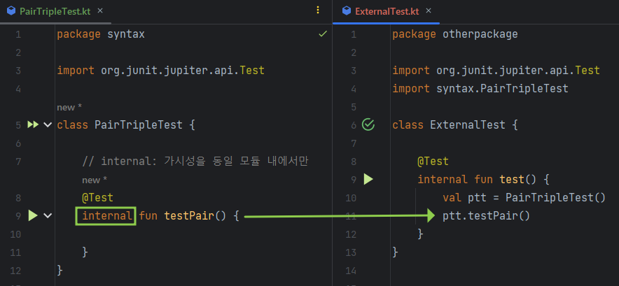 Internal example code