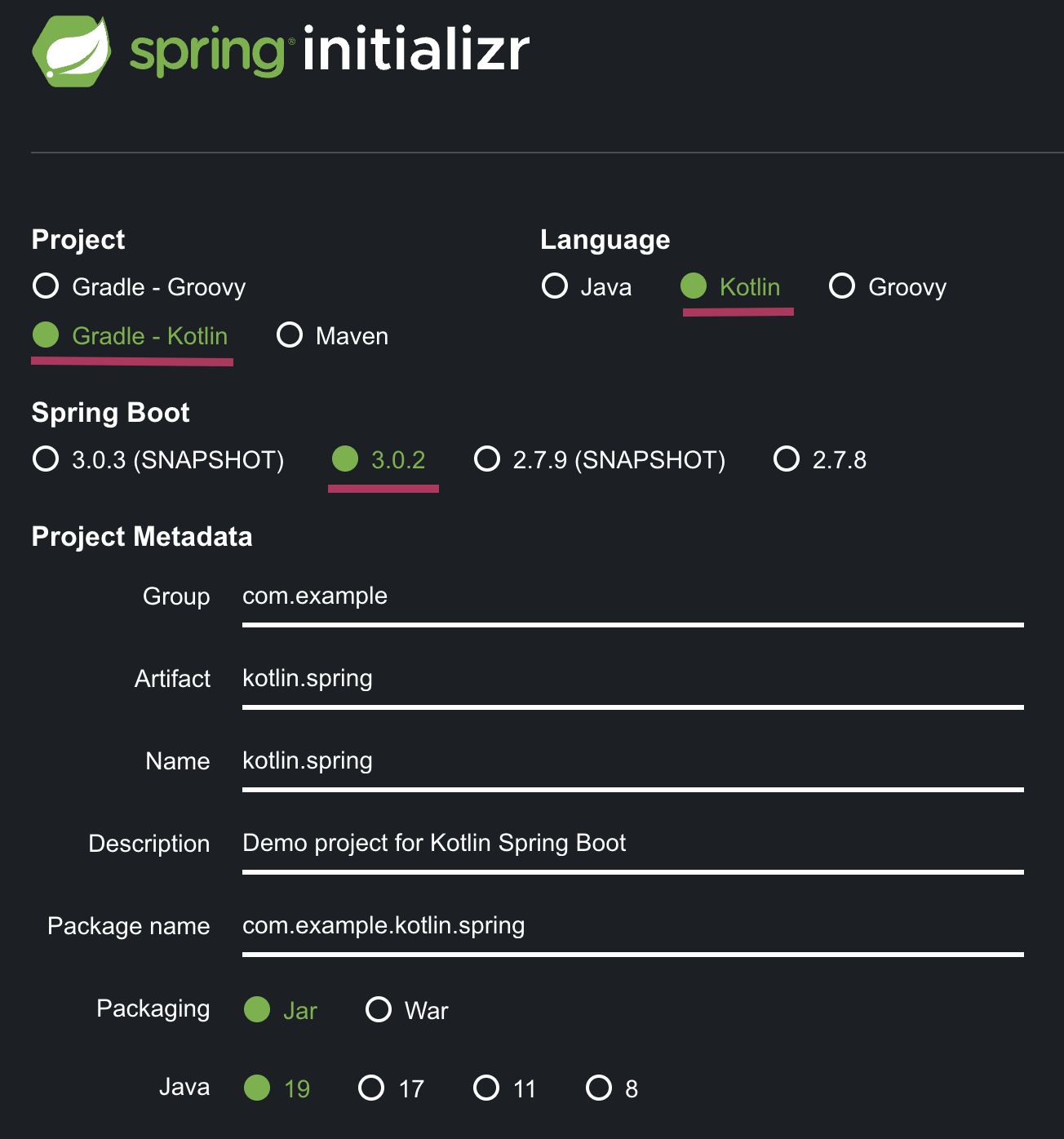 Spring Initializr